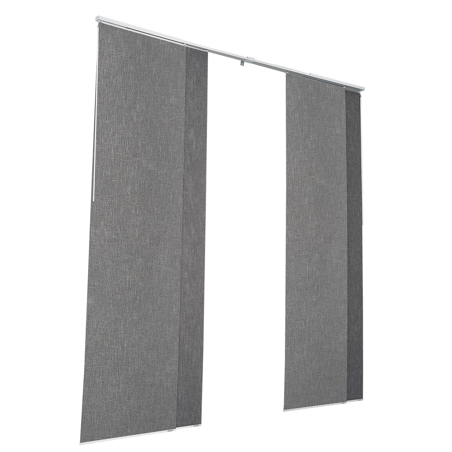 Panel Track Blinds, Extendable Track from 116 cm to 218 cm W, Trimmable Panel Curtains Up to 243cm H, Vertical Blackout Panel Blinds for Sliding Doors, Patio Doors, Room Divider, Dark Gray