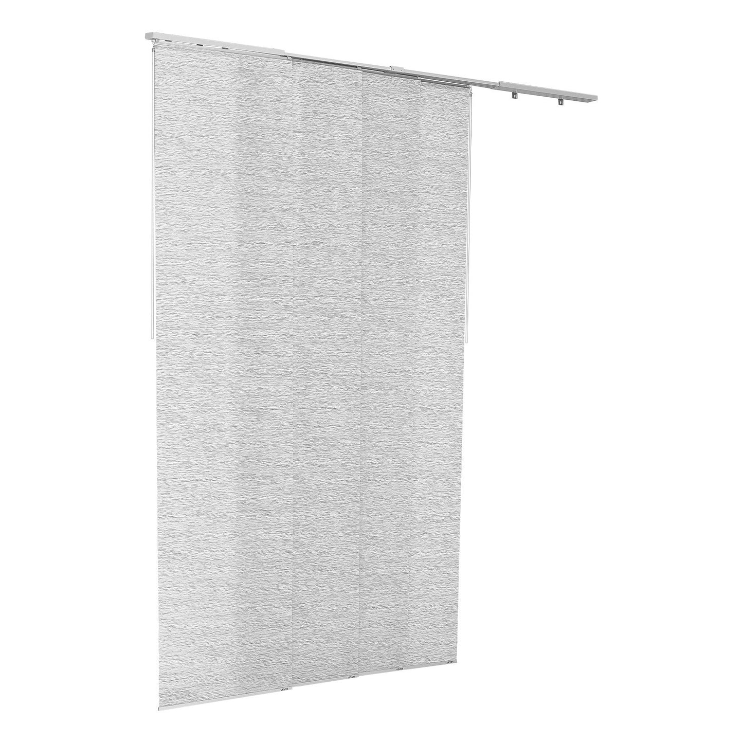 Panel Track Blinds, Extendable Track from 116 cm to 218 cm W, Trimmable Panel Curtains Up to 243cm H, Adjustable Vertical Panel Blinds for Sliding Doors, Patio Doors, Room Divider, Window, Gray