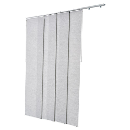 Panel Track Blinds, Extendable Track from 116 cm to 218 cm W, Trimmable Panel Curtains Up to 243cm H, Adjustable Vertical Panel Blinds for Sliding Doors, Patio Doors, Room Divider, Window, Gray