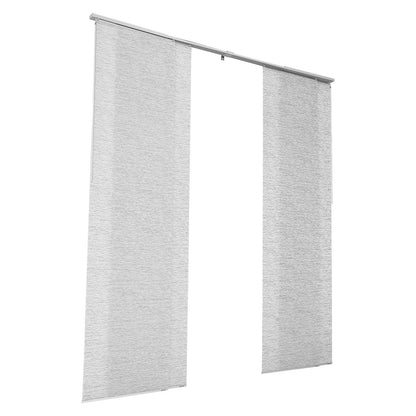 Panel Track Blinds, Extendable Track from 116 cm to 218 cm W, Trimmable Panel Curtains Up to 243cm H, Adjustable Vertical Panel Blinds for Sliding Doors, Patio Doors, Room Divider, Window, Gray