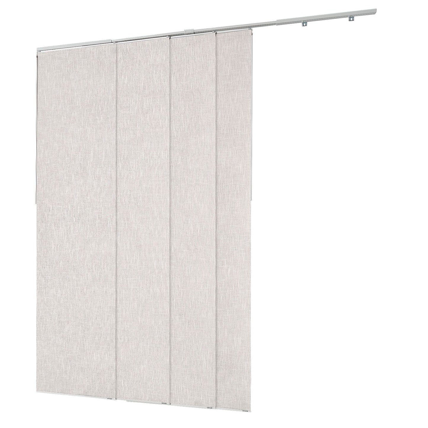Panel Track Blinds, Extendable Track from 116 cm to 218 cm W, Trimmable Panel Curtains Up to 243cm H, Vertical Blackout Panel Blinds for Sliding Doors, Patio Doors, Room Divider, Light Gray