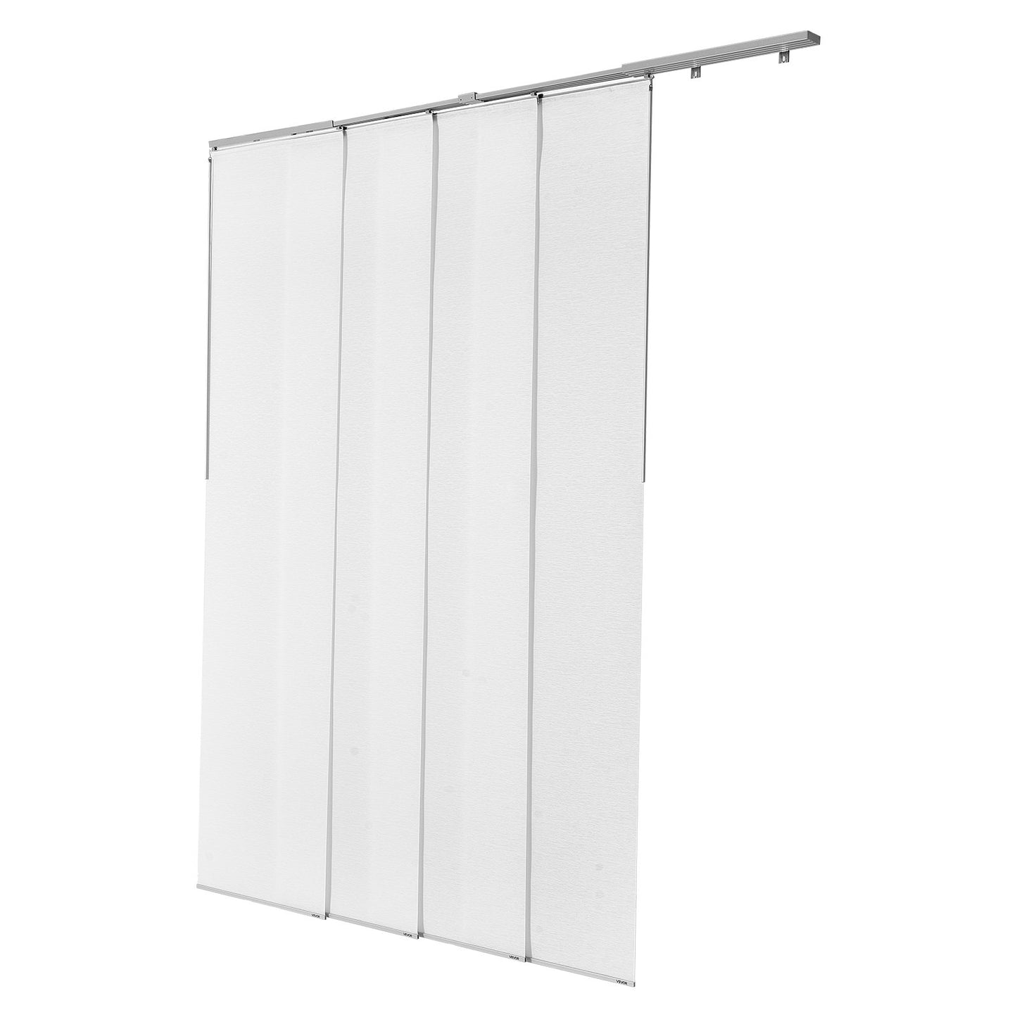 Panel Track Blinds, Extendable Track from 116 cm to 218 cm W, Trimmable Panel Curtains Up to 243cm H, Adjustable Vertical Panel Blinds for Sliding Doors, Patio Doors, Room Divider, Window, White