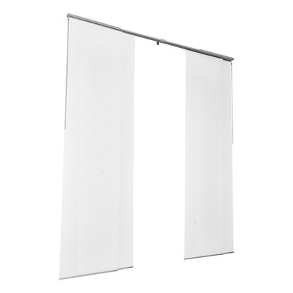 Panel Track Blinds, Extendable Track from 116 cm to 218 cm W, Trimmable Panel Curtains Up to 243cm H, Adjustable Vertical Panel Blinds for Sliding Doors, Patio Doors, Room Divider, Window, White