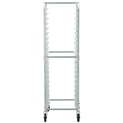 Bun Pan Rack, 20-Tier Commercial Bakery Racks with Brake Wheels, Aluminum Racking Trolley Storage for Half & Full Sheet, Speed Rack For Kitchen Home, Bread Baking Equipment, 66 x 51.8 x 177.8 cm