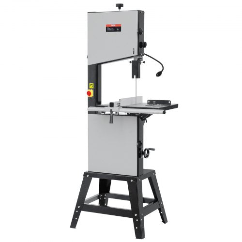 Band Saw, 340mm / 13.39-Inch, Benchtop Bandsaw with Stand, 440-846 RPM Continuously Viable Speed, 1100W 1.5HP, 220V, Optimized Work Light, and Miter Gauge, for Woodworking Aluminum Wood Metal Copper