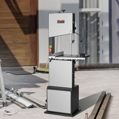 Band Saw with Stand Benchtop Bandsaw 24.5 cm 370W Two-Speed Adjustable