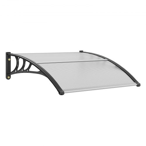 Window Door Awning Canopy 101.6 x 101.6 cm, UPF 50+ Polycarbonate Entry Door Outdoor Window Awning Exterior, Front Door Overhang Awning for Sun Shutter, UV, Rain, Snow Protection, Hollow Sheet