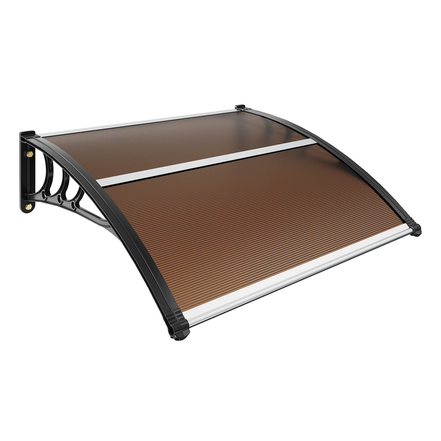 Window Door Awning Canopy 40" x 40", UPF 50+ Polycarbonate Entry Door Outdoor Window Awning Exterior, Front Door Overhang Awning for Sun Shutter, UV, Rain, Snow Protection, Hollow Sheet