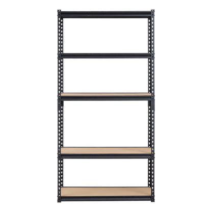 Storage Shelves, 2000 lbs, 5 Tier Garage Storage Shelving, 16" D x 36" W x 71.4" H Adjustable Metal Shelves for Garage Shelves Utility Rack Shelf, Ideal for Kitchen, Warehouse, Basement, Black