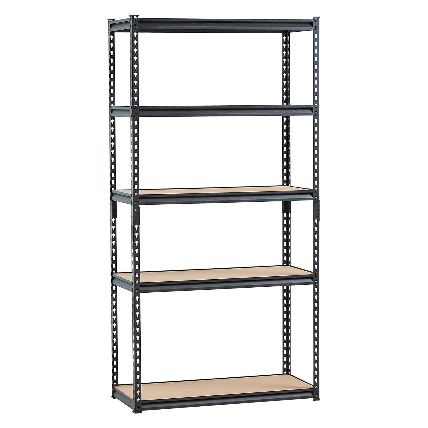 Storage Shelves, 2000 lbs, 5 Tier Garage Storage Shelving, 16" D x 36" W x 71.4" H Adjustable Metal Shelves for Garage Shelves Utility Rack Shelf, Ideal for Kitchen, Warehouse, Basement, Black