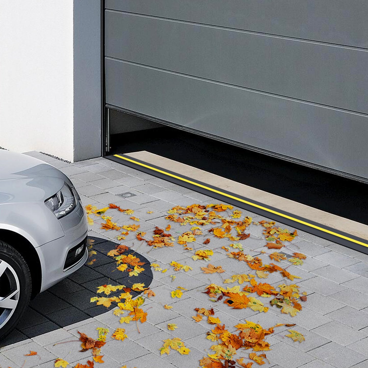 Garagentor-Schwellen- und Bodendichtungsset, 3 m U-förmig + O-Ring, universelle Garagentor-Bodendichtung aus PVC, kombinierbar mit wetterfester Garagentor-Schwellendichtung mit Klebstoff, Schwarz