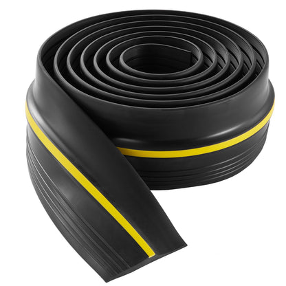 Garagentor-Schwellen- und Bodendichtungsset, 3 m U-förmig + O-Ring, universelle Garagentor-Bodendichtung aus PVC, kombinierbar mit wetterfester Garagentor-Schwellendichtung mit Klebstoff, Schwarz