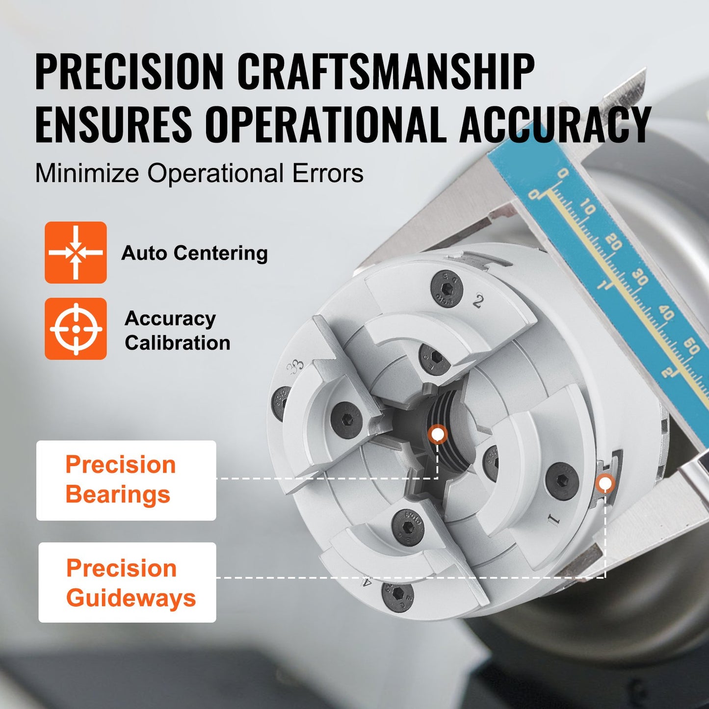 KP2-3/4 Drehfutter, 4-Backen, 2,75" Durchmesser, Drehfutter für Metalldrehmaschinen, Zubehör für Drehmaschinen, selbstzentrierendes Werkzeug, für Drehmaschinen, Präzisionsbearbeitung, Schleifmaschinen, Fräsmaschinen