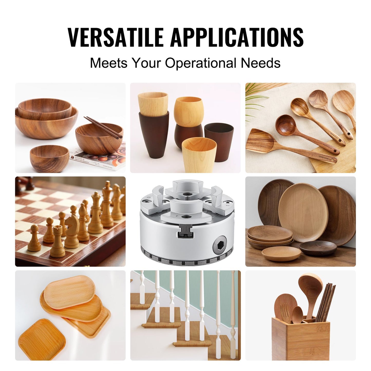 KP2-3/4 Drehfutter, 4-Backen, 2,75" Durchmesser, Drehfutter für Metalldrehmaschinen, Zubehör für Drehmaschinen, selbstzentrierendes Werkzeug, für Drehmaschinen, Präzisionsbearbeitung, Schleifmaschinen, Fräsmaschinen