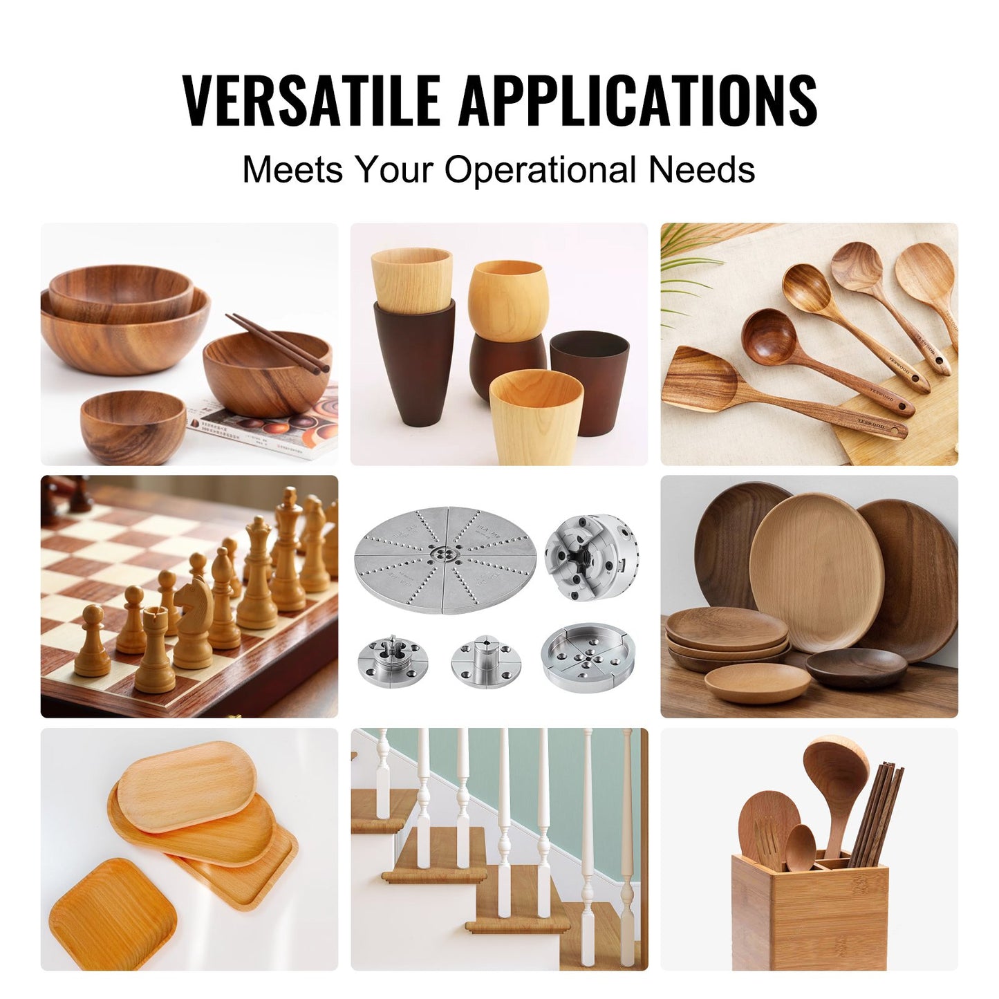 KP965 Lathe Chuck, 4-Jaw 9.5 cm Diameter, Metal Lathe Chuck Turning Machine Accessories with 5 Sets of Jaws, Self-centering Tool, for Precision Machining, Grinding Machines, Milling Machines