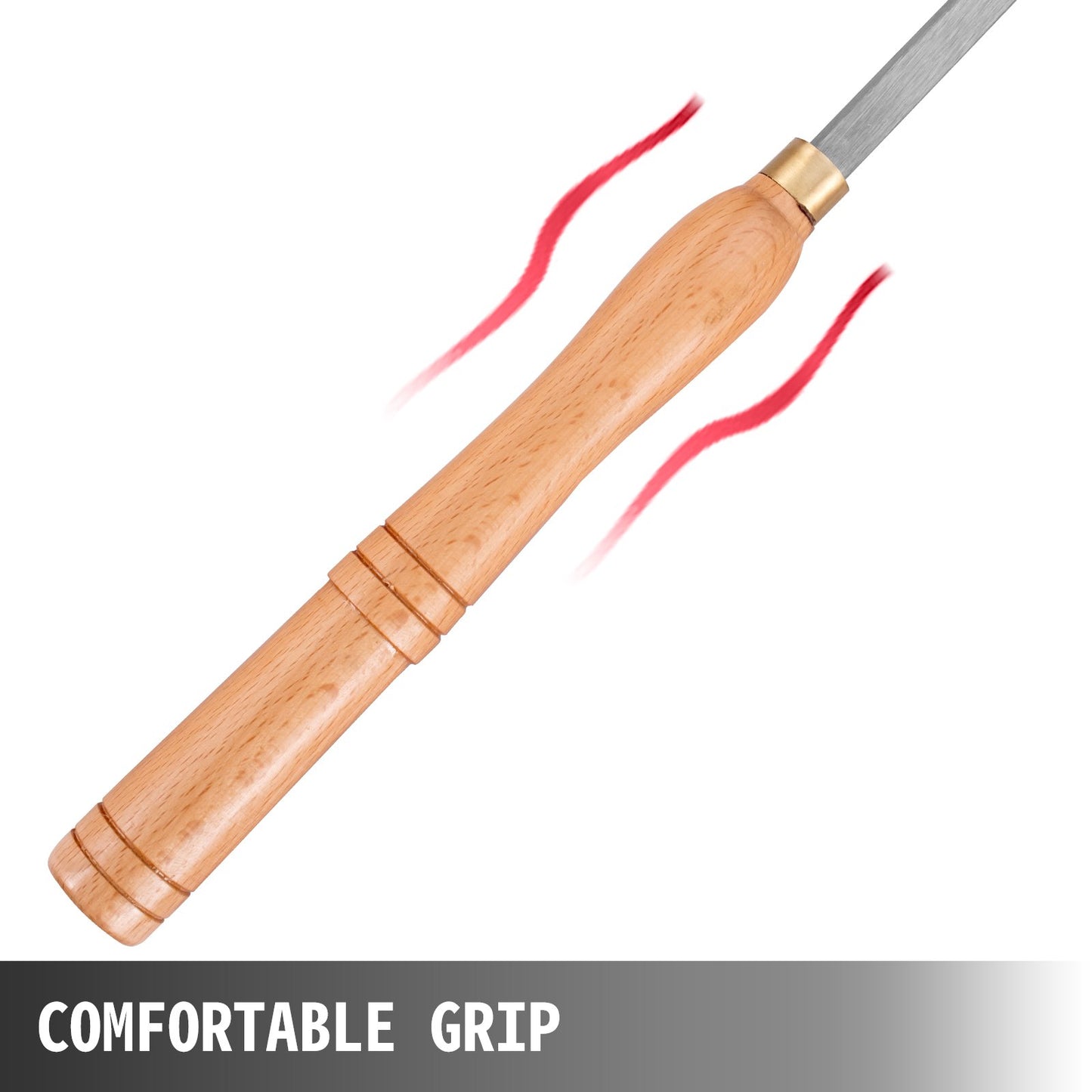 Wood Turning Tools for Lathe 4 PCS Set, Carbide Lathe Tools with Diamond Shape, Round, Square Cutters, Turning Lathe Chisels with Comfortable Grip Handles Lathe Tools for Craft DIY Hobbyists