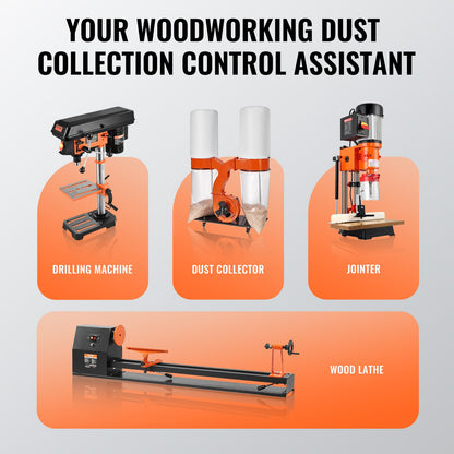 Absaugschlauch, 4 Zoll x 50 Fuß, verdicktes, durchstoßfestes, flexibles und transparentes PVC-Material mit Stahldrahtspirale, 4 x Edelstahlklemmen (304), für Tischkreissäge, Bandsäge, Hobelmaschine und Abrichte.