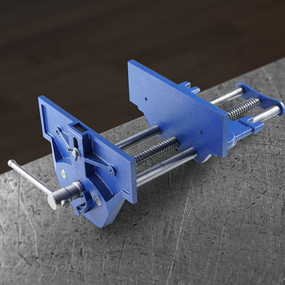 Holzbearbeitungsschraubstock, 13-Zoll-Werkbankschraubstock, robuster Gusseisenschraubstock für Werkbänke, 10,6 Zoll Backenbreite, mit Schnellspannhebel zum Holzbearbeiten, Schneiden und Bohren