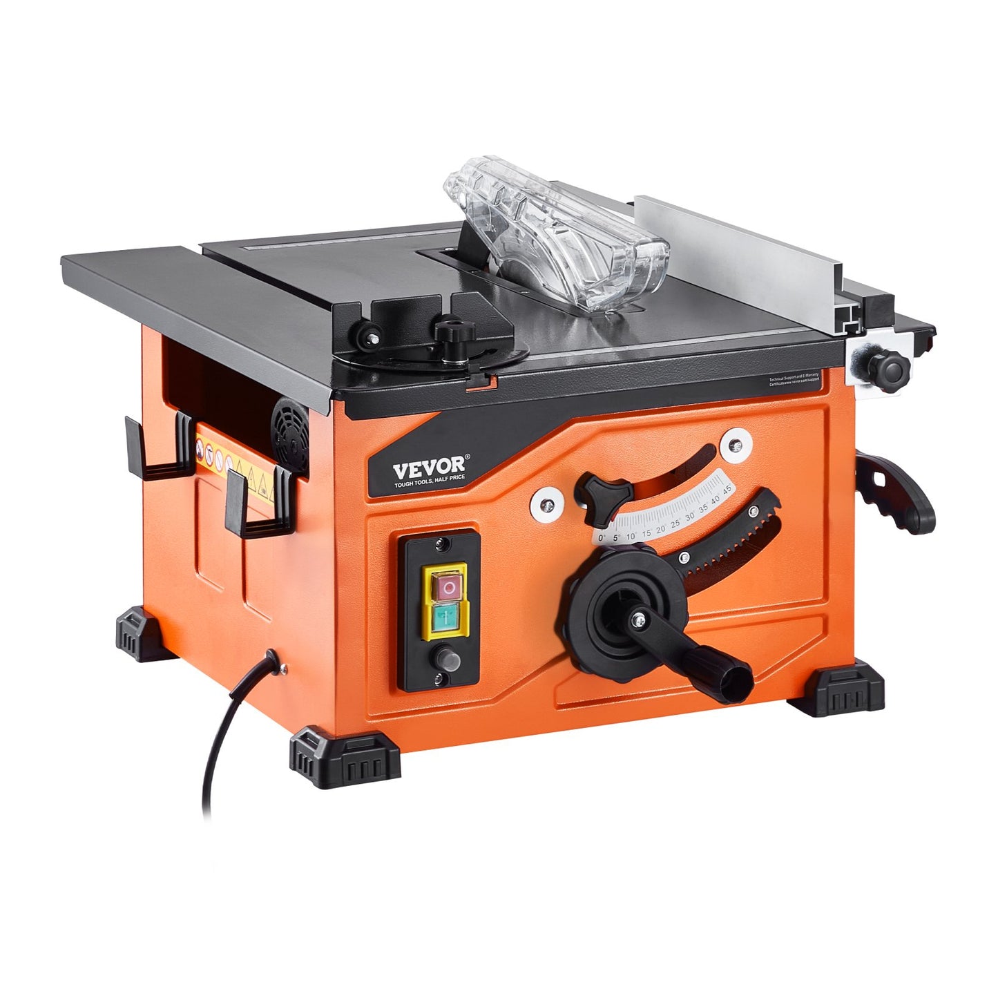 Table Saw for Jobsite, 210 mm, 1200W Portable Compact Tablesaw, 225mm Max Rip Capacity, 4800RPM Cutting Speed, with 24 Teeth Saw Blade, Sliding Miter Gauge, for DIY Woodworking Furniture Making