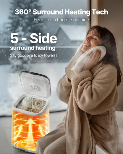 Towel Warmers for Bathroom, Towel Warmer Bucket with Child Lock & High-Temp Indicator & 24H Delay Timer & Auto Shut Off Fits up to 4 Oversized Bath Towels, Blankets, Clothes, Bathrobes and More