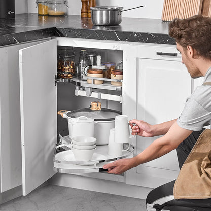 Swing Right Blind Corner Cabinet, Pull Out Organizer for 36 inch Width Blind Cabinet, 2 Tier Height Adjustable Swing Tray, Soft Close Kitchen Cloud Blind Organizer, Right Open
