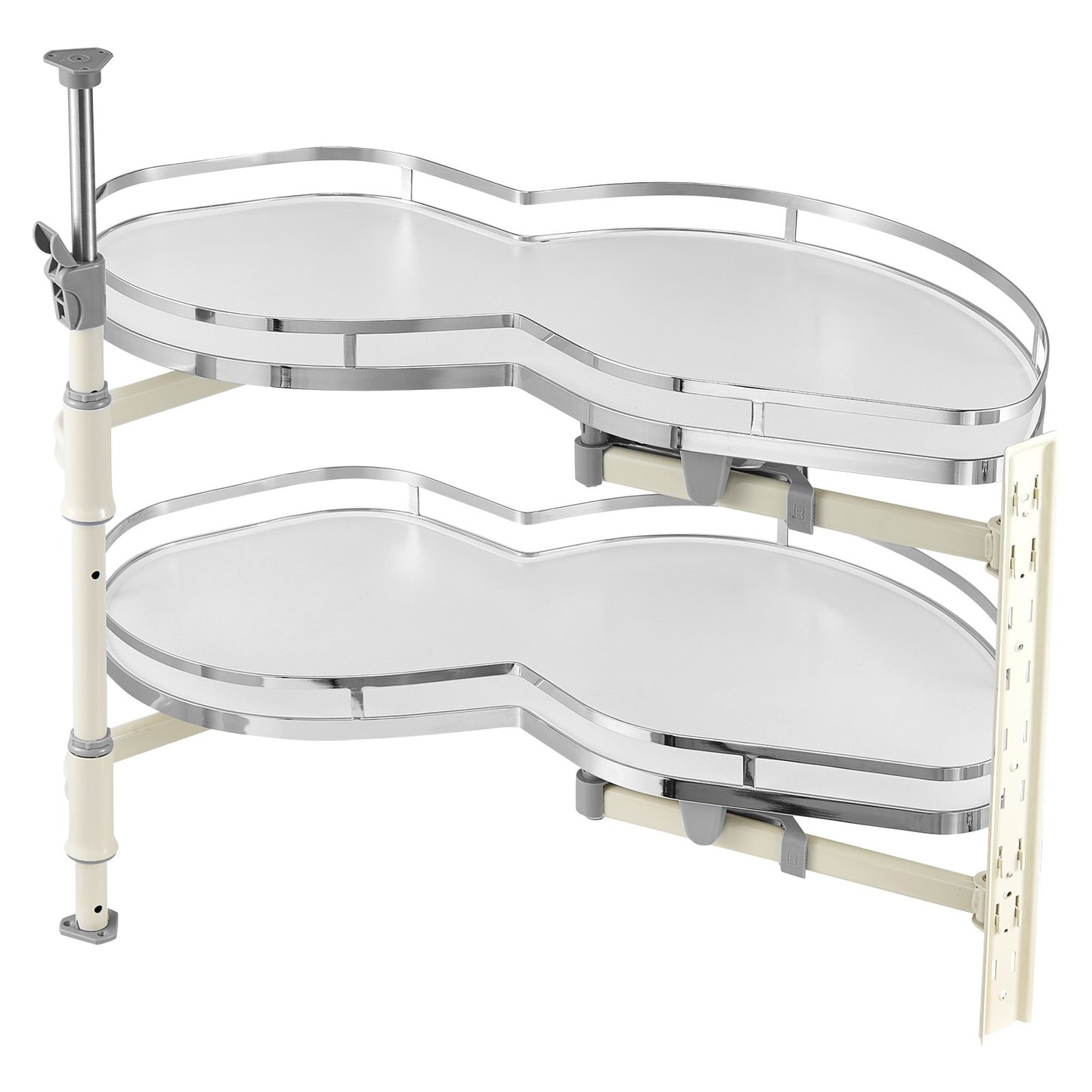 Swing Right Blind Corner Cabinet, Pull Out Organizer for 36 inch Width Blind Cabinet, 2 Tier Height Adjustable Swing Tray, Soft Close Kitchen Cloud Blind Organizer, Right Open