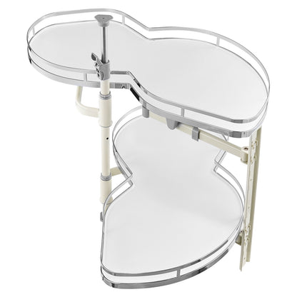 Swing Right Blind Corner Cabinet, Pull Out Organizer for 36 inch Width Blind Cabinet, 2 Tier Height Adjustable Swing Tray, Soft Close Kitchen Cloud Blind Organizer, Right Open