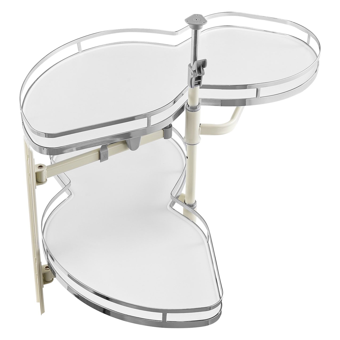 Swing Left Blind Corner Cabinet, Pull Out Organizer for 36 inch Width Blind Cabinet, 2 Tier Height Adjustable Swing Tray, Soft Close Kitchen Cloud Blind Organizer, Left Open