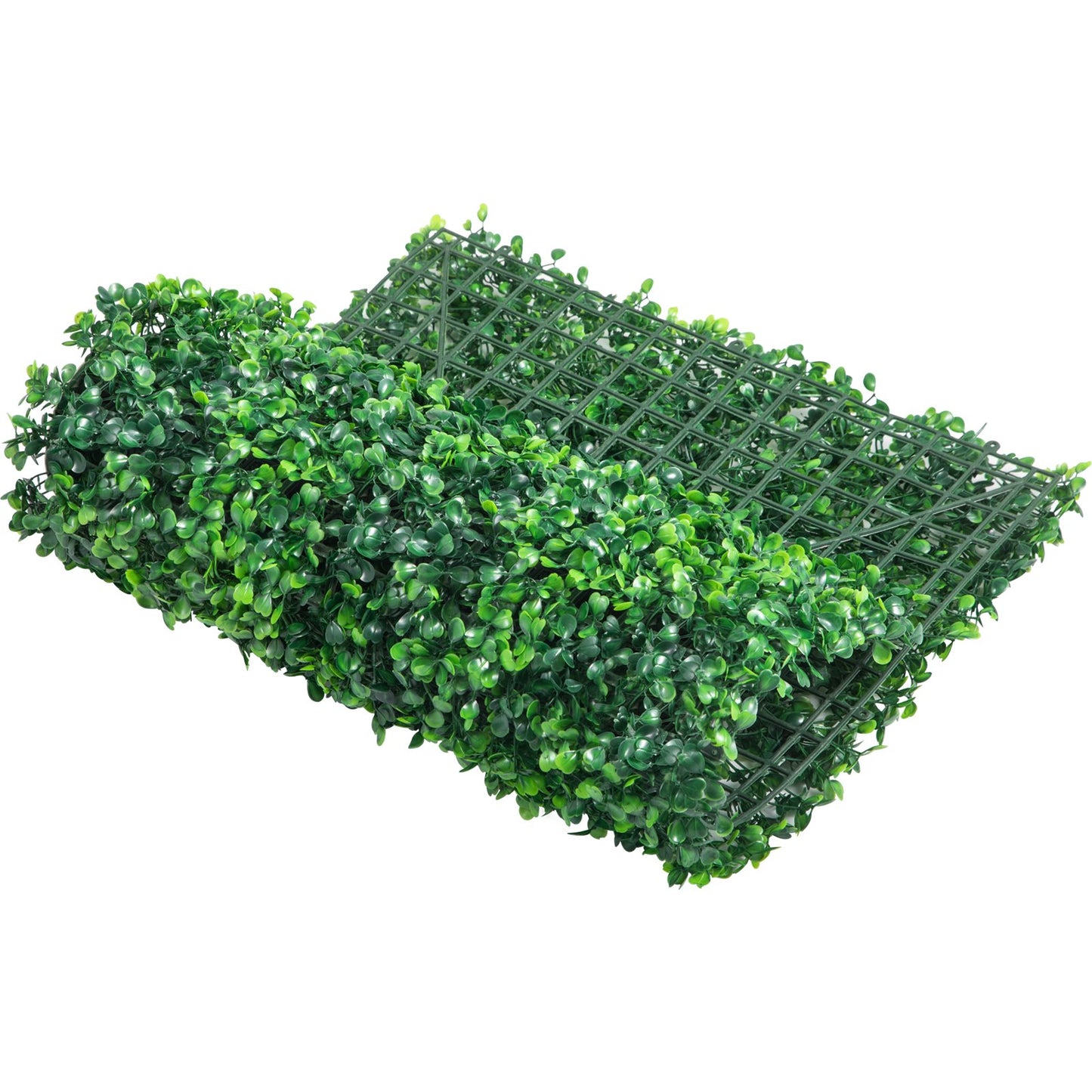 Artificial Boxwood Panel 24" X 16" UV 24pcs Boxwood Hedge Wall Panels Artificial Grass Backdrop Wall 4 cm Green Grass Wall, Fake Hedge for Decor Privacy Fence Indoor, Outdoor Garden Backyard