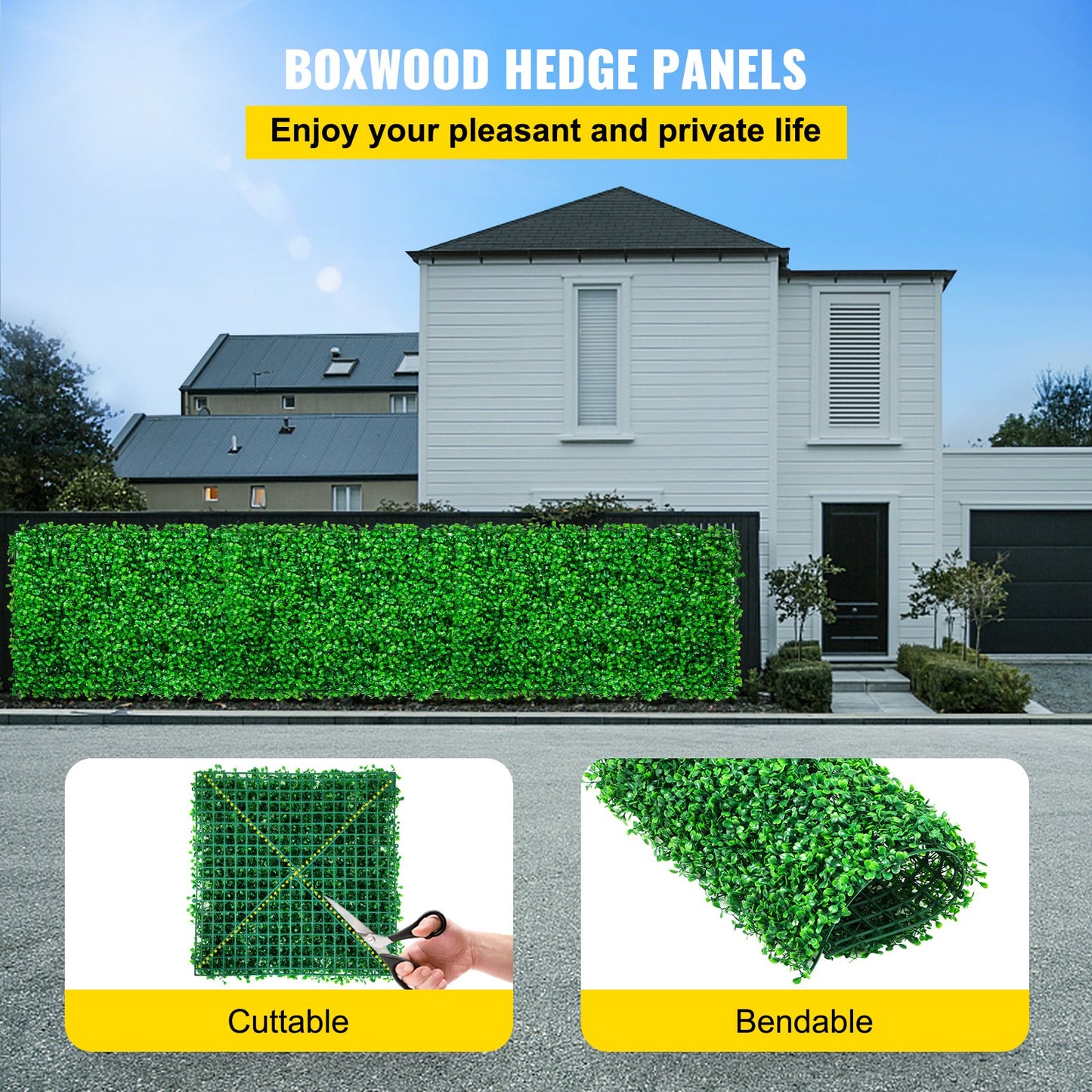 Artificial Boxwood Panel UV 48pcs artificial hedge Artificial Grass Backdrop Wall 10X10" 4cm boxwood panel panels Fake Hedge for Decor Privacy Fence Indoor Outdoor Garden Backyard