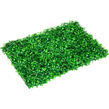 Artificial Boxwood Panel UV 8pcs Boxwood Hedge Wall Panels Artificial Grass Backdrop Wall 24X16" 4cm Green Grass Wall, Fake Hedge for Decor Privacy Fence Indoor Outdoor Garden Backyard