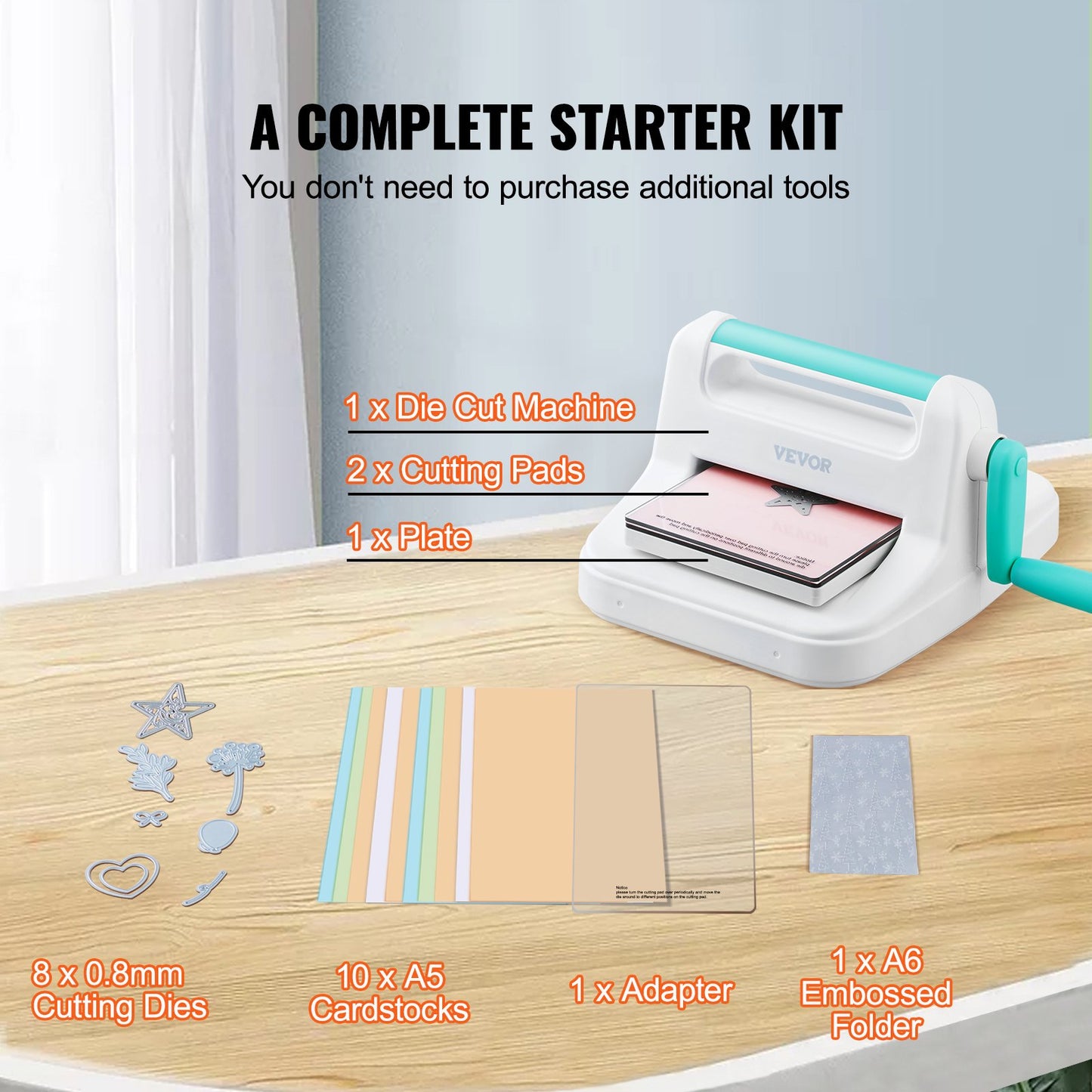 Manuelle Stanz- und Prägemaschine mit 15,2 cm Öffnung für Kunsthandwerk und Scrapbooking