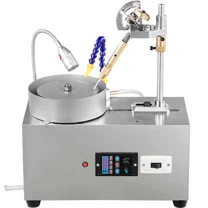 Edelsteinschleifmaschine, 15 cm (6 Zoll), Schmuckpoliermaschine, Steinpoliermaschine, Edelsteinschleifmaschine, Schleifmaschine, Poliermaschine, Edelsteinbearbeitungsgerät mit Wasserpumpe, mechanischer Griff für Edelstein- und Jade-Schmuck