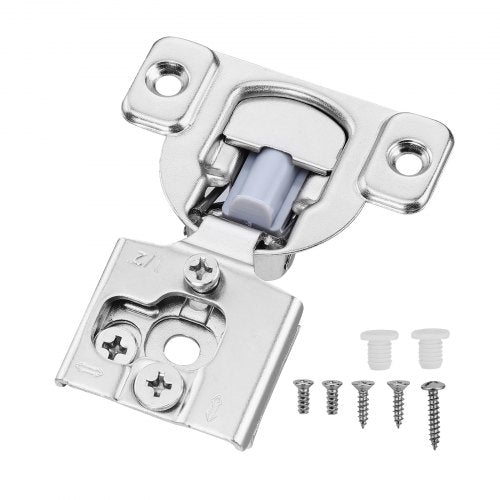 Cabinet Hinges, 20 Packs Partial Overlay Kitchen Cabinet Door Hinges, 105 Degree Opening Angel Soft Close Concealed Cupboard Hinges for Framed Cabinet Type, with Mounting Screws