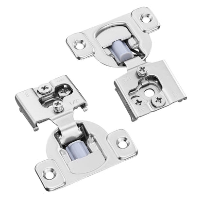 Cabinet Hinges, 30 Packs Partial Overlay Kitchen Cabinet Door Hinges, 105 Degree Opening Angel Soft Close Concealed Cupboard Hinges for Framed Cabinet Type, with Mounting Screws