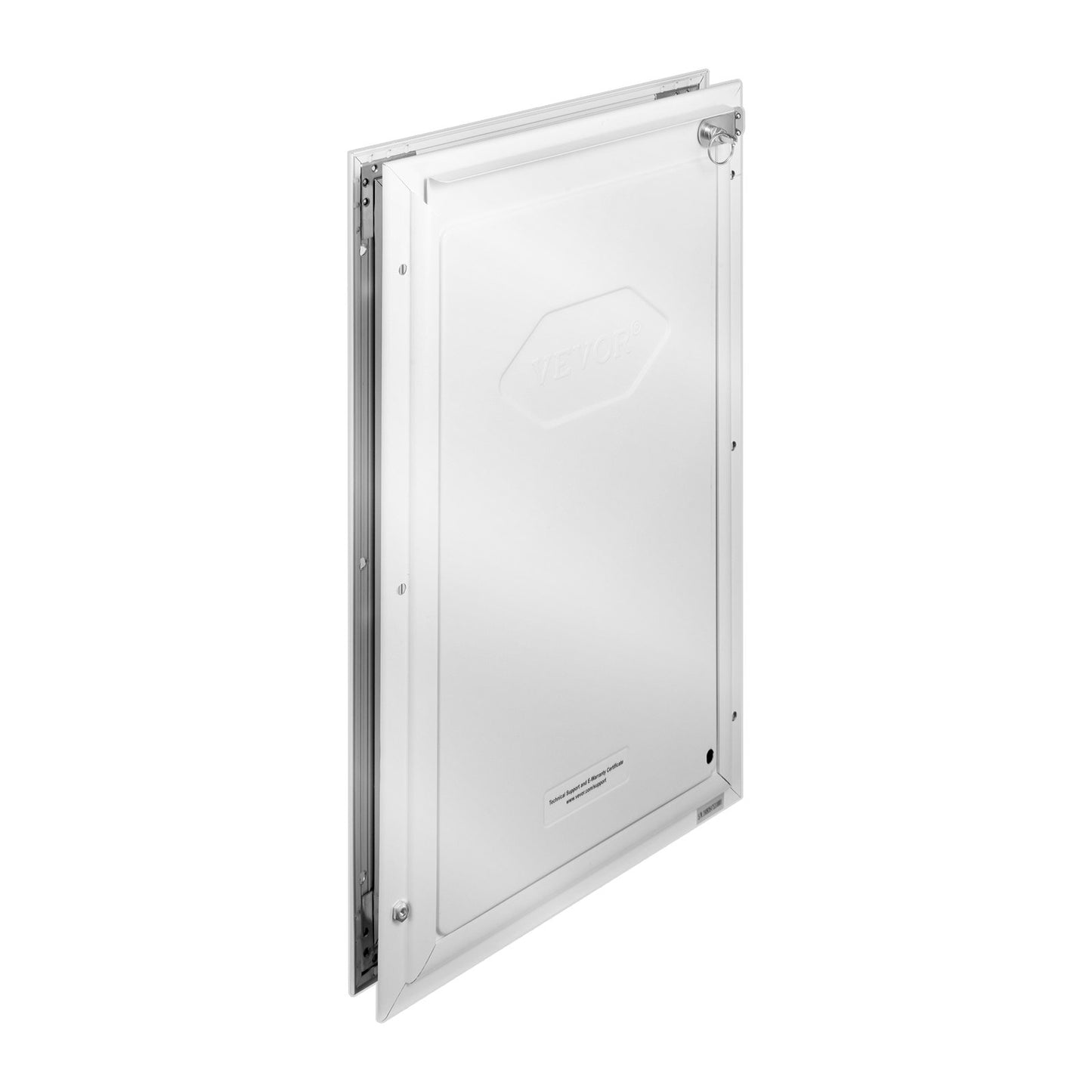 Pet Door, 11.3" x 16.02" Aluminum Frame with Lock and Flap System, Weatherproof Doggy Door, Easy to Install in Interior or Exterior Doors, Pet Door Suitable for Cat Doggie Kitties (White-M)