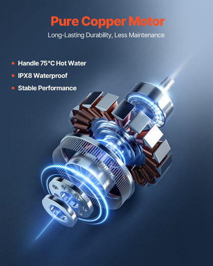 Fäkalienhebeanlage, 1200 W, 180 l/min (48 GPM) Fördermenge, 10 m Förderhöhe, Fäkalienhebeanlage mit 4 Wasserzuläufen, Abwasserentsorgungs-Spülmaschine für Toilette, Keller, Dusche, Waschbecken, Waschküche, Badewanne