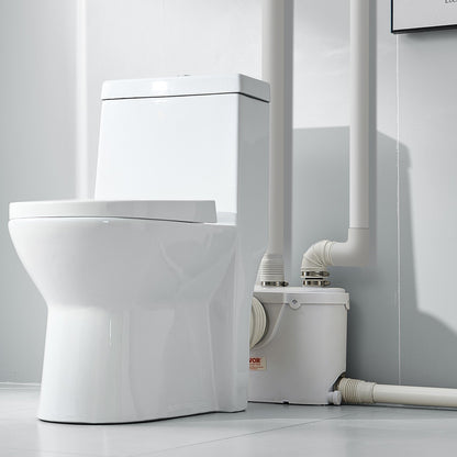 Zerhackerpumpe, 500 W, 110 l/min (29 GPM) Fördermenge, 8 m Förderhöhe, Zerhackerpumpe für Toiletten mit 4 Wasserzuläufen, Abwasserentsorgungs-Spülmaschine für Toilette, Keller, Dusche, Waschbecken, Waschküche, Badewanne