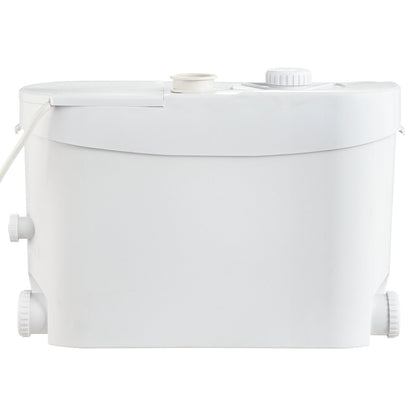 Fäkalienhebeanlage, 700 W, 9600 l/h Förderleistung, 10 m Förderhöhe, Fäkalienhebeanlage mit 3 Wasseranschlüssen für Toilette, Keller, Küche, Waschbecken, Dusche und Badewanne, Abwasserentsorgungs-Spülvorrichtung