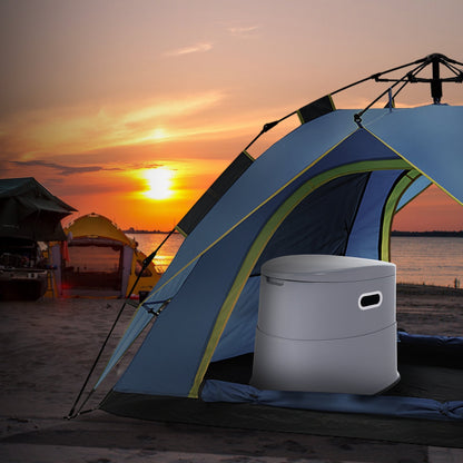 Portable Toilet for Camping, Porta Potty with 1.3 Gal Detachable Inner Bucket & Removable Paper Holder, Commode with Dual Lids, Travel Toilet for Adults Kids Outdoor Camping Car Long Road Trips