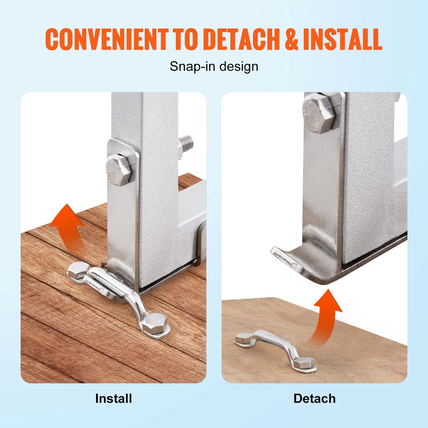 Stegleiter, abnehmbare 5 Stufen, 500 lbs Tragfähigkeit, Pontonbootleiter aus Aluminiumlegierung mit 3,1 Zoll breiten Stufen und rutschfestem Pedal, einfach zu installieren für Schiffs-/See-/Pool-/Marine-Einstieg