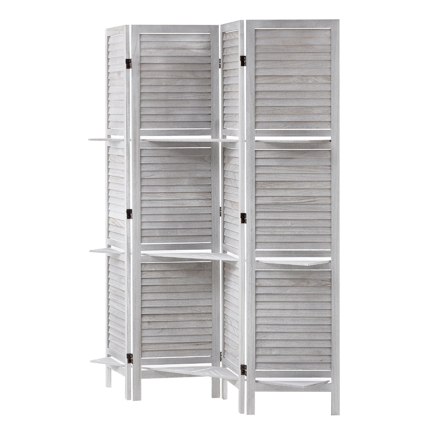 Raumteiler aus Holz, 4-teiliger, faltbarer Sichtschutz aus Holz, 170 cm hoch, Lamellen-Raumteiler für den Innenbereich, tragbarer Sichtschutz, zur Raumtrennung, für Zuhause, Büro, Restaurant und Schlafzimmer