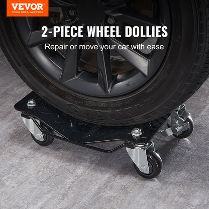 Car Dolly Wheel Tire Dolly 2 PCS Heavy Duty Skate Auto Repair Dolly 1360.8 kg