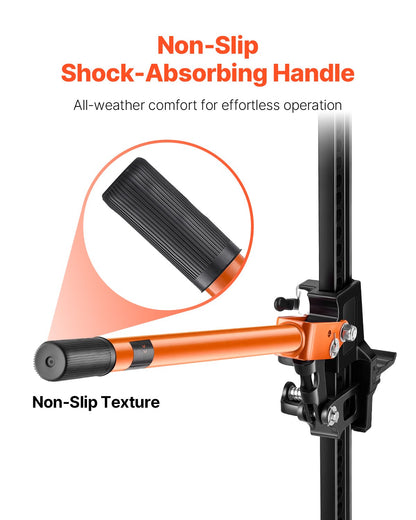 Farm Jack with Base, 152.5 cm Utility High Lift Farm Jack, 3.18 Ton Capacity Ratcheting Off Road Utility Jacks, Heavy-Duty Lift Jacks with 130.1-1380 mm Lifting Range for Tractor, Truck, SUV