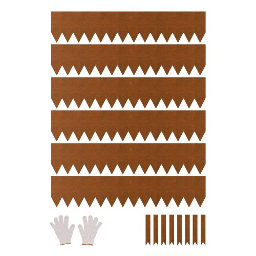 Stahl-Garteneinfassung, 6er-Pack, 40 x 8 Zoll, wetterbeständig und rostfrei, biegsame Garteneinfassung, Raseneinfassung für Blumenbeete, Gartenwege