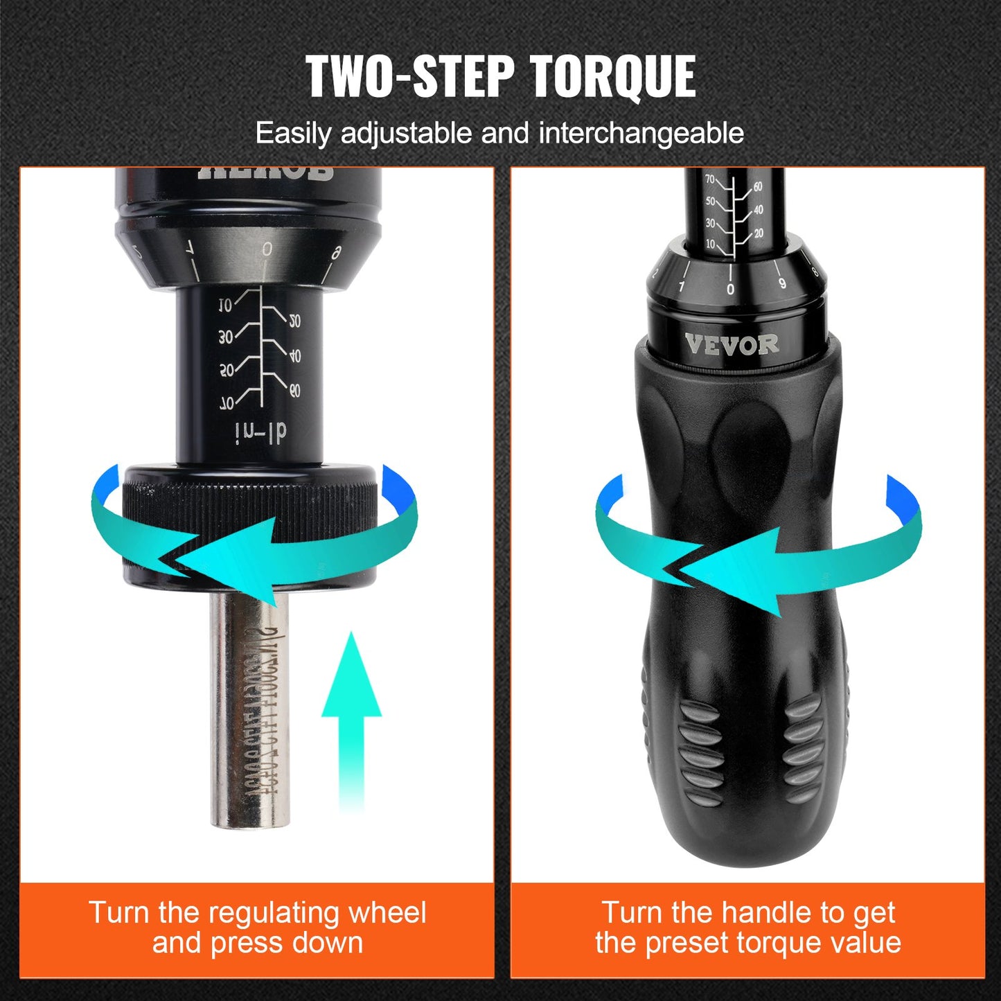 Adjustable Torque Screwdriver 1/4" Range 1.1-7.9 N·m w/ 0.1 N·m Increment