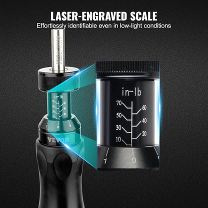 Adjustable Torque Screwdriver 1/4" Range 1.1-7.9 N·m w/ 0.1 N·m Increment