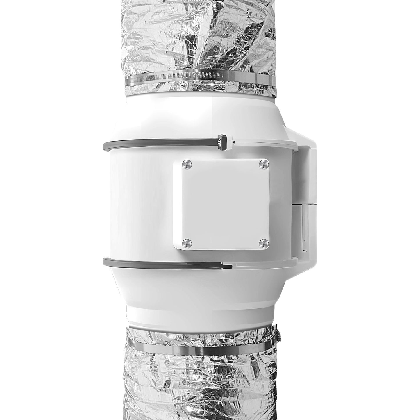 Abluftschlauch für Wäschetrockner, 127 mm isolierter, flexibler Schlauch, 7,62 m lang, mit 2 Schlauchschellen, robuste dreilagige Schutzkonstruktion für Heizung, Kühlung, Lüftung und Abluft, Wärmedämmwert R-4,2