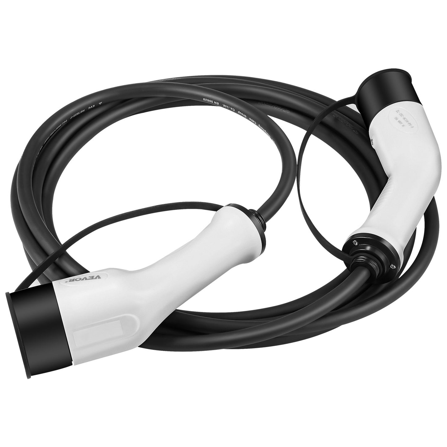 Type 2 to Type 2 EV Charging Cable, 32Amp, 22kW 5 Meters Three Phase Electric Vehicle Car Charging Cable, IP66 Waterproof w Carry Bag, for IEC62196 EV & Plug-in Hybrid Electric Vehicle, CE&TUV