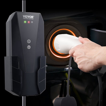 Tragbares Ladegerät Typ 2, 16 A, 3,7 kW, Autoladegerät mit 8,6 m Ladekabel, CEE 7/7-Stecker, IEC 62196 Heimladestation mit Aufbewahrungstasche, Ladekabelhaken, Schutzart IP66